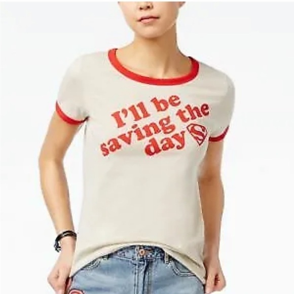 NWT. Superman DC Comics Juniors’ XL Graphic T Shirt. - Picture 1 of 6